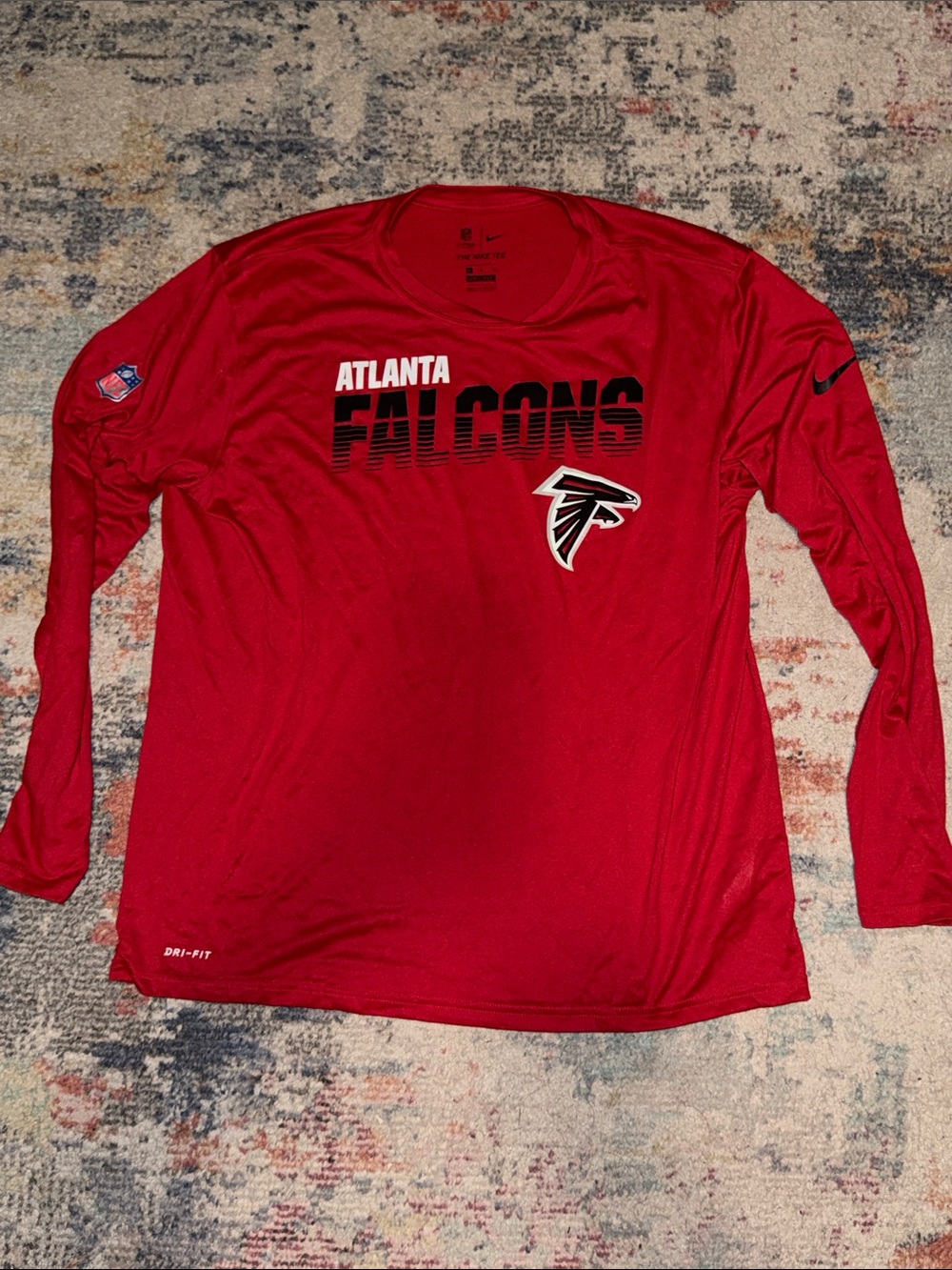 Nike Red Atlanta Falcons Long Sleeve Performance Shirt